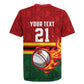 Custom Africa Cricket Zimbabwe Rugby Jersey The Chevrons Cricket Ball Fire - African Pride