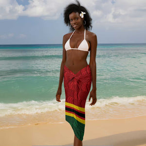 Custom Africa Cricket Zimbabwe Sarong The Chevrons Cricket Ball Fire - African Pride