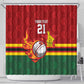Custom Africa Cricket Zimbabwe Shower Curtain The Chevrons Cricket Ball Fire - African Pride