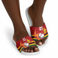 Custom Africa Cricket Zimbabwe Slide Sandals The Chevrons Cricket Ball Fire