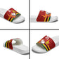 Custom Africa Cricket Zimbabwe Slide Sandals The Chevrons Cricket Ball Fire