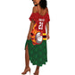 Custom Africa Cricket Zimbabwe Summer Maxi Dress The Chevrons Cricket Ball Fire - African Pride