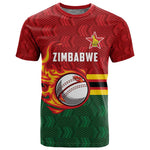 Custom Africa Cricket Zimbabwe T shirt The Chevrons Cricket Ball Fire - African Pride