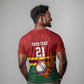 Custom Africa Cricket Zimbabwe T shirt The Chevrons Cricket Ball Fire - African Pride