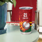 Custom Africa Cricket Zimbabwe Tumbler Cup The Chevrons Cricket Ball Fire - African Pride