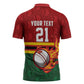 Custom Africa Cricket Zimbabwe Zipper Polo Shirt The Chevrons Cricket Ball Fire