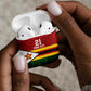 Custom Africa Cricket Zimbabwe AirPods Case Zimbabwean Pattern Flag Motif