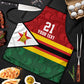 Custom Africa Cricket Zimbabwe Apron Zimbabwean Pattern Flag Motif