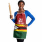 Custom Africa Cricket Zimbabwe Apron Zimbabwean Pattern Flag Motif