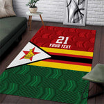 Custom Africa Cricket Zimbabwe Area Rug Zimbabwean Pattern Flag Motif - African Pride