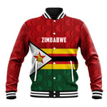 Custom Africa Cricket Zimbabwe Baseball Jacket Zimbabwean Pattern Flag Motif - African Pride