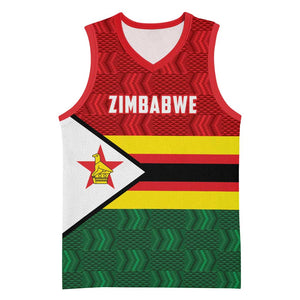 Custom Africa Cricket Zimbabwe Basketball Jersey Zimbabwean Pattern Flag Motif - African Pride