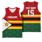 Custom Africa Cricket Zimbabwe Basketball Jersey Zimbabwean Pattern Flag Motif - African Pride