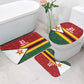 Custom Africa Cricket Zimbabwe Bathroom Set Zimbabwean Pattern Flag Motif