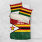 Custom Africa Cricket Zimbabwe Bedding Set Zimbabwean Pattern Flag Motif - African Pride