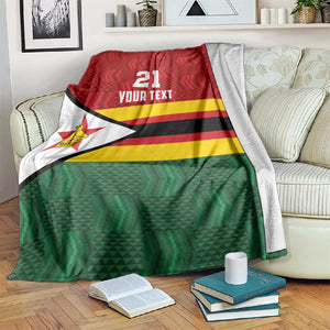 Custom Africa Cricket Zimbabwe Blanket Zimbabwean Pattern Flag Motif - African Pride
