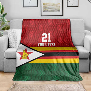 Custom Africa Cricket Zimbabwe Blanket Zimbabwean Pattern Flag Motif - African Pride