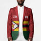 Custom Africa Cricket Zimbabwe Blazer Zimbabwean Pattern Flag Motif