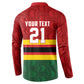 Custom Africa Cricket Zimbabwe Button Sweatshirt Zimbabwean Pattern Flag Motif