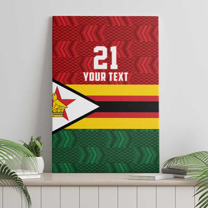 Custom Africa Cricket Zimbabwe Canvas Wall Art Zimbabwean Pattern Flag Motif - African Pride