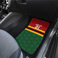 Custom Africa Cricket Zimbabwe Car Mats Zimbabwean Pattern Flag Motif - African Pride