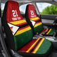 Custom Africa Cricket Zimbabwe Car Seat Cover Zimbabwean Pattern Flag Motif - African Pride