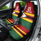 Custom Africa Cricket Zimbabwe Car Seat Cover Zimbabwean Pattern Flag Motif - African Pride