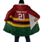 Custom Africa Cricket Zimbabwe Cloak Zimbabwean Pattern Flag Motif