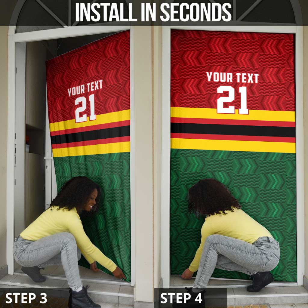 Custom Africa Cricket Zimbabwe Door Cover Zimbabwean Pattern Flag Motif