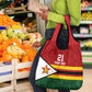 Custom Africa Cricket Zimbabwe Grocery Bag Zimbabwean Pattern Flag Motif - African Pride