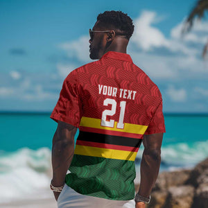 Custom Africa Cricket Zimbabwe Hawaiian Shirt Zimbabwean Pattern Flag Motif - African Pride