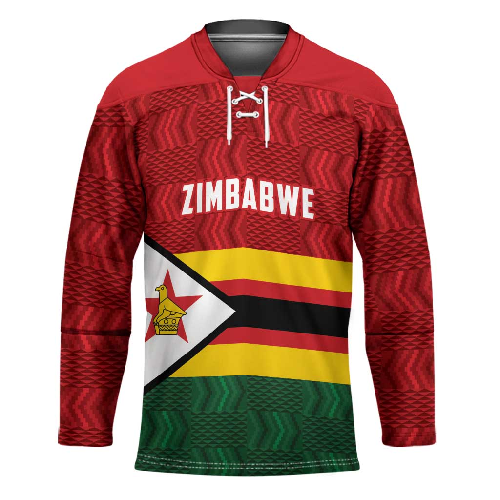 Custom Africa Cricket Zimbabwe Hockey Jersey Zimbabwean Pattern Flag Motif