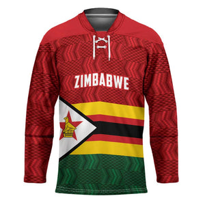 Custom Africa Cricket Zimbabwe Hockey Jersey Zimbabwean Pattern Flag Motif