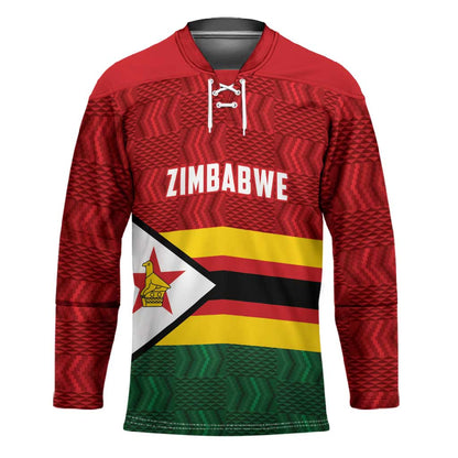 Custom Africa Cricket Zimbabwe Hockey Jersey Zimbabwean Pattern Flag Motif