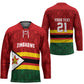 Custom Africa Cricket Zimbabwe Hockey Jersey Zimbabwean Pattern Flag Motif