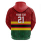 Custom Africa Cricket Zimbabwe Hoodie Zimbabwean Pattern Flag Motif - African Pride