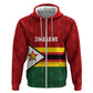 Custom Africa Cricket Zimbabwe Hoodie Zimbabwean Pattern Flag Motif - African Pride