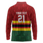Custom Africa Cricket Zimbabwe Long Sleeve Polo Shirt Zimbabwean Pattern Flag Motif - African Pride