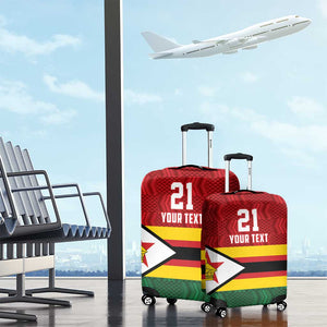 Custom Africa Cricket Zimbabwe Luggage Cover Zimbabwean Pattern Flag Motif - African Pride