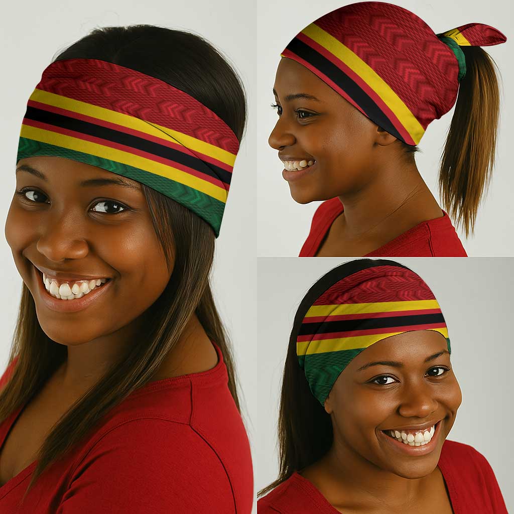 Africa Cricket Zimbabwe Neck Gaiter Zimbabwean Pattern Flag Motif - African Pride