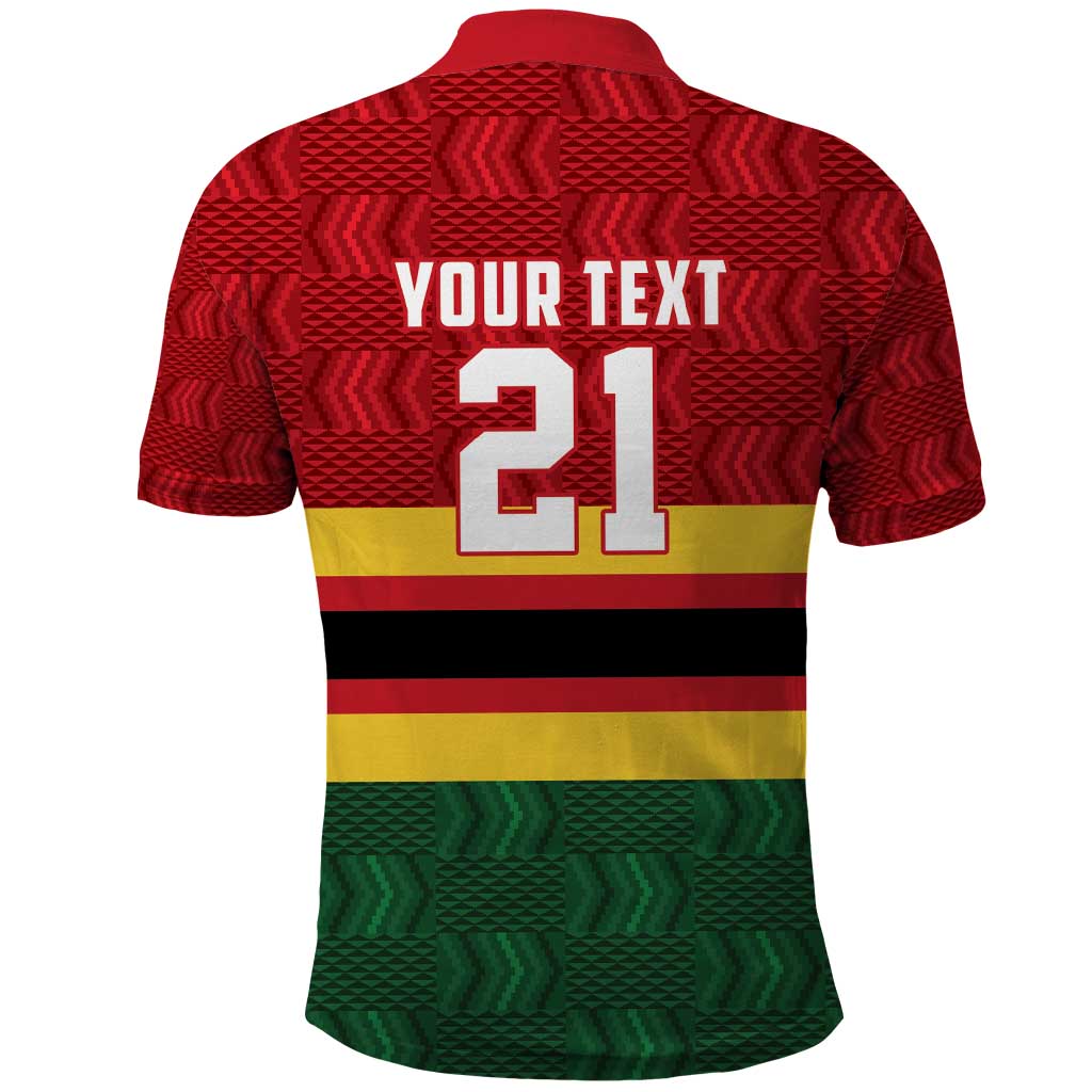 Custom Africa Cricket Zimbabwe Polo Shirt Zimbabwean Pattern Flag Motif - African Pride