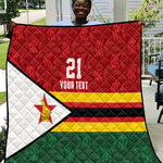 Custom Africa Cricket Zimbabwe Quilt Zimbabwean Pattern Flag Motif - African Pride