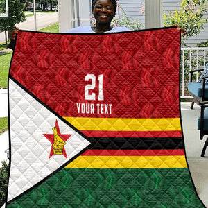 Custom Africa Cricket Zimbabwe Quilt Zimbabwean Pattern Flag Motif - African Pride