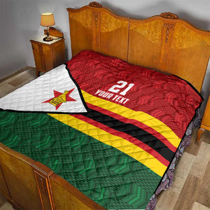 Custom Africa Cricket Zimbabwe Quilt Zimbabwean Pattern Flag Motif - African Pride