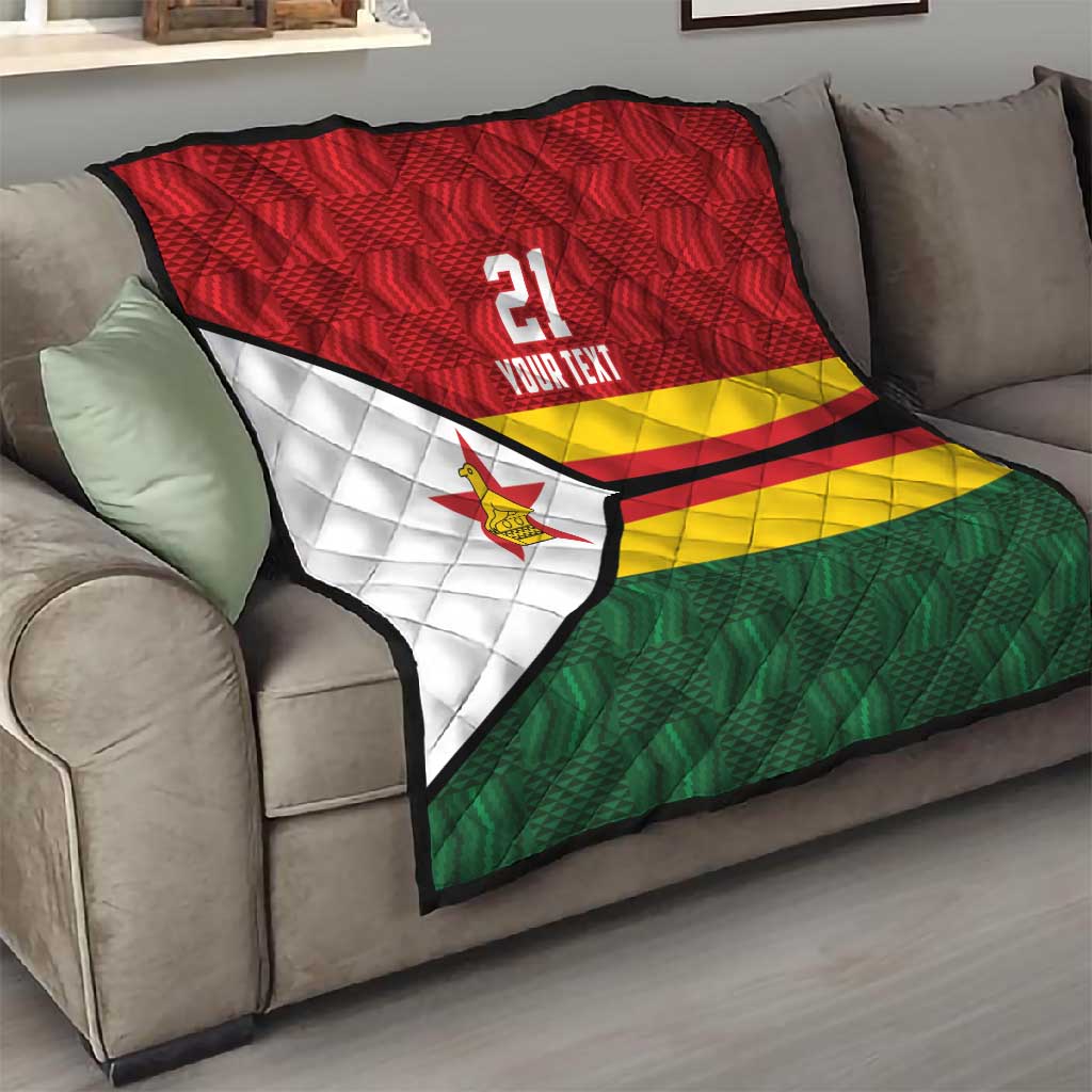 Custom Africa Cricket Zimbabwe Quilt Zimbabwean Pattern Flag Motif - African Pride