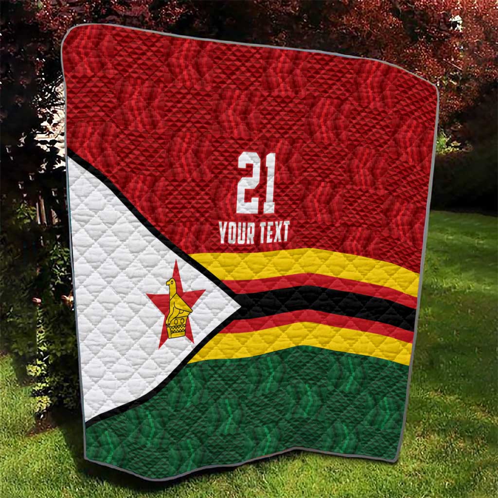Custom Africa Cricket Zimbabwe Quilt Zimbabwean Pattern Flag Motif - African Pride