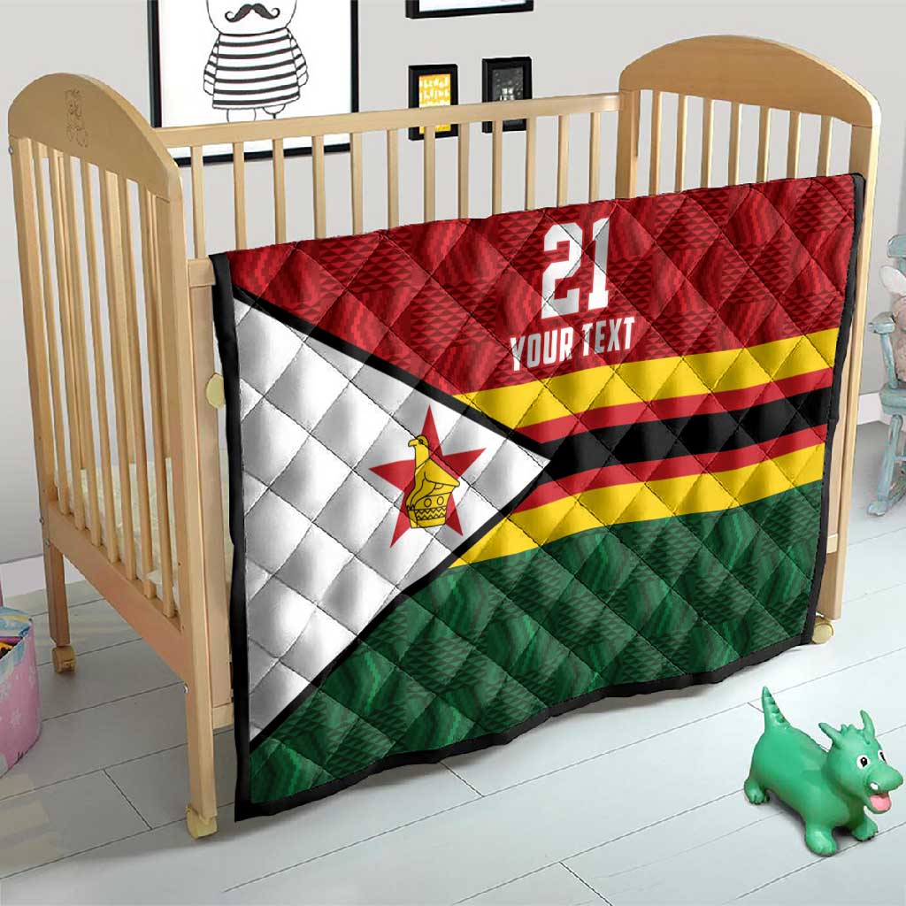Custom Africa Cricket Zimbabwe Quilt Zimbabwean Pattern Flag Motif - African Pride