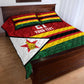 Custom Africa Cricket Zimbabwe Quilt Bed Set Zimbabwean Pattern Flag Motif - African Pride