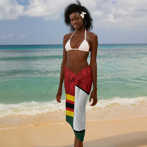 Custom Africa Cricket Zimbabwe Sarong Zimbabwean Pattern Flag Motif - African Pride