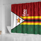 Custom Africa Cricket Zimbabwe Shower Curtain Zimbabwean Pattern Flag Motif - African Pride